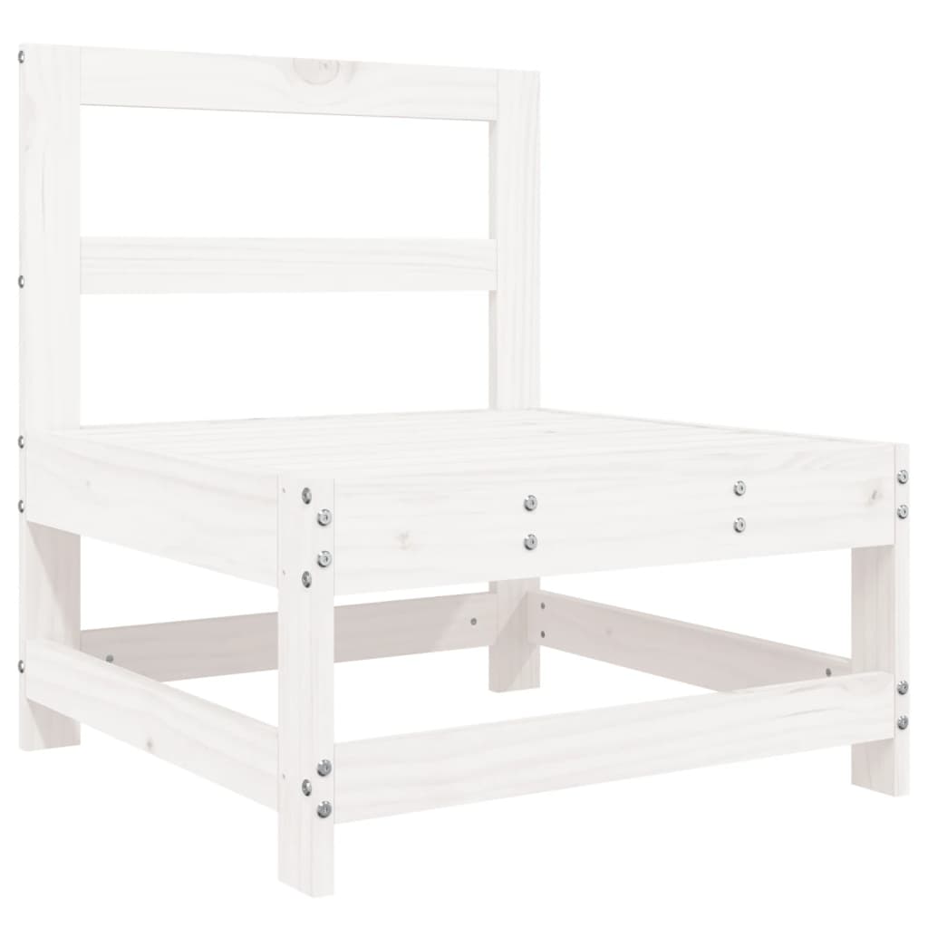 Muebles de jardín 4 pcs de madera de pino sólido blanco