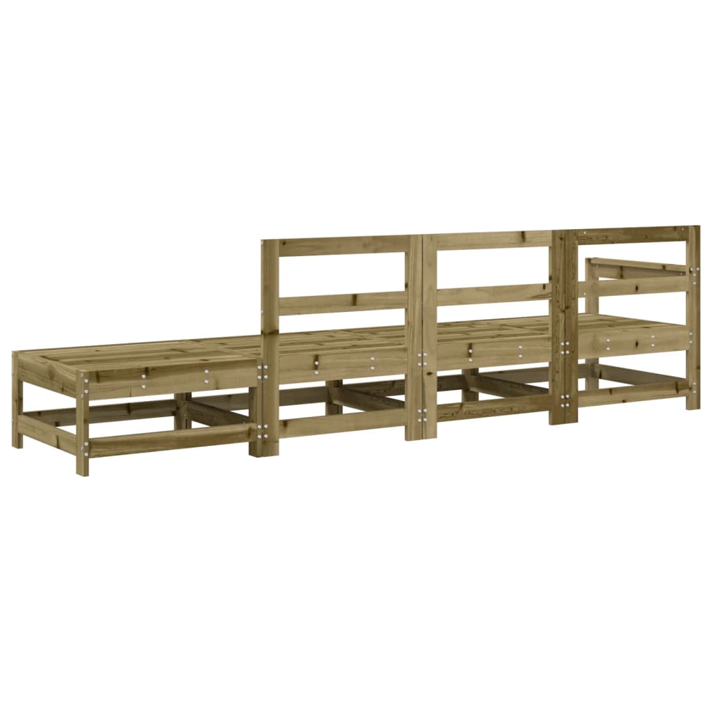 Muebles de jardín 4 PCs Madera de pino impregnada