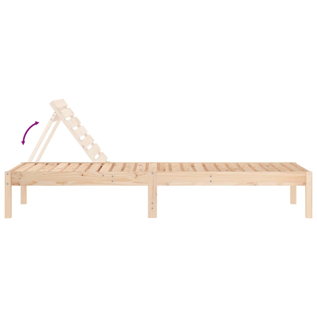 Sedie lunghe 2 pezzi 199.5x60x74 cm in legno di pino solido