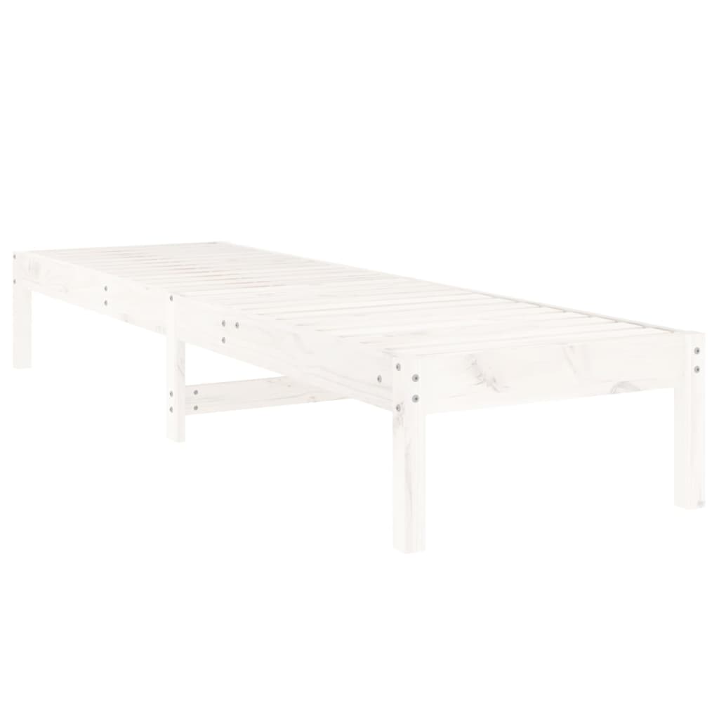 Sedie lunghe 2 pezzi bianchi 199.5x60x74 cm in legno di pino solido