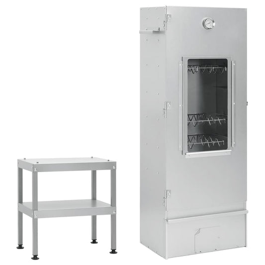 Barbecue oven with galvanized steel table