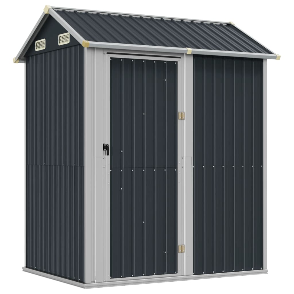 Anthracite garden shed 192x152.5x237 cm Galvanized steel