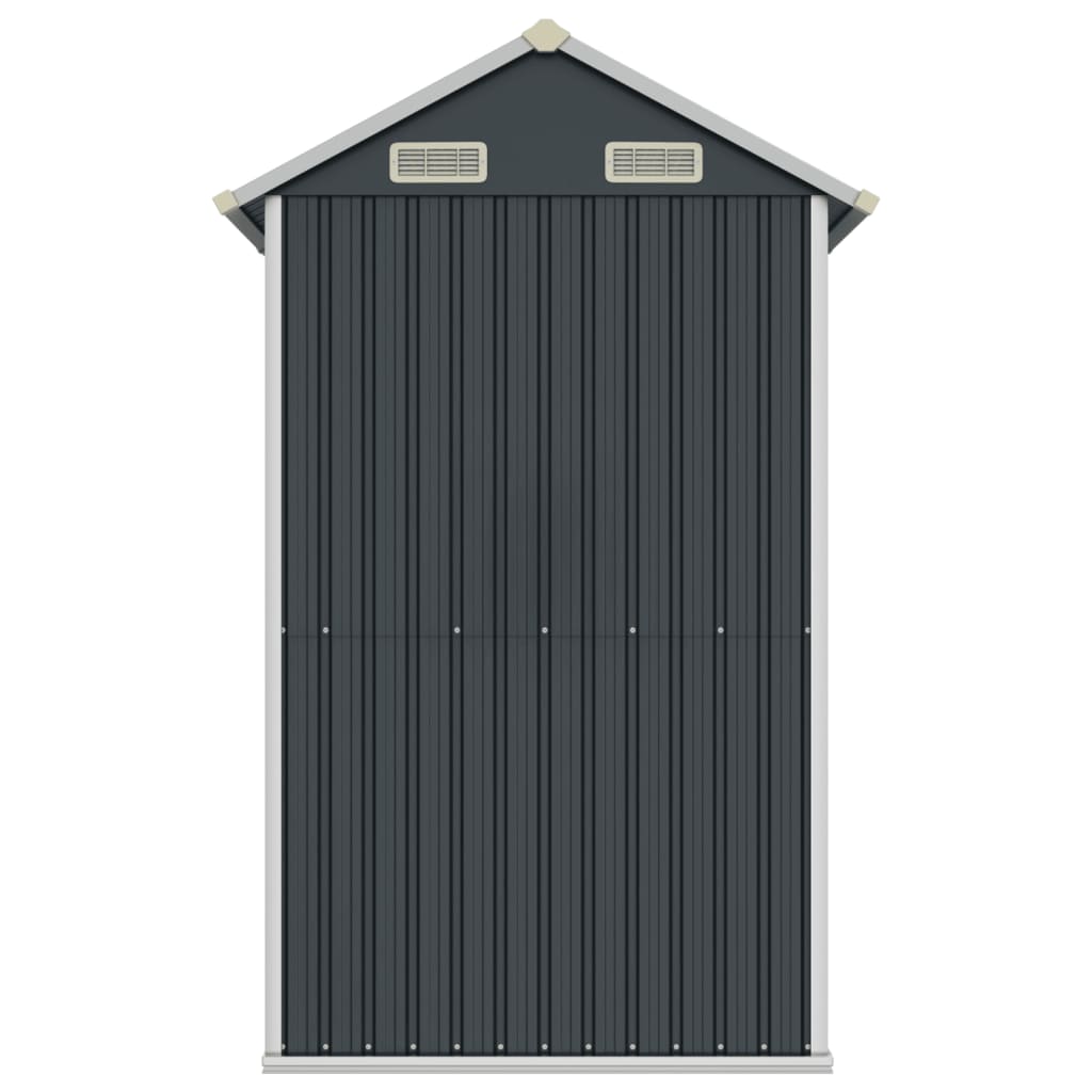 Antracite Garden Shed 192x152.5x237 cm aço galvanizado