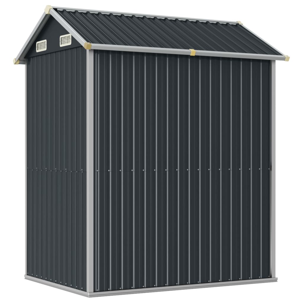 Antracite Garden Shed 192x152.5x237 cm aço galvanizado