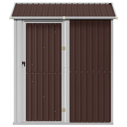 Marrone Garden Shed 192x152.5x237 cm Acciaio zincato