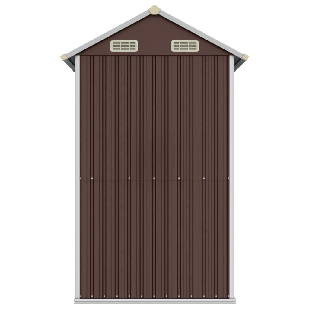 Marrone Garden Shed 192x152.5x237 cm Acciaio zincato