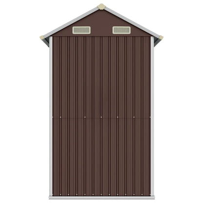 Marrone Garden Shed 192x152.5x237 cm Acciaio zincato