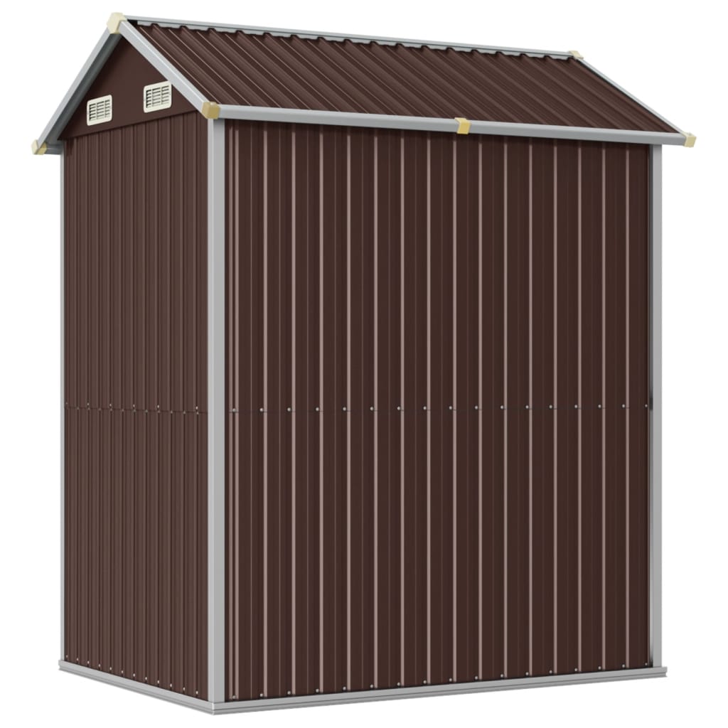 Marrone Garden Shed 192x152.5x237 cm Acciaio zincato