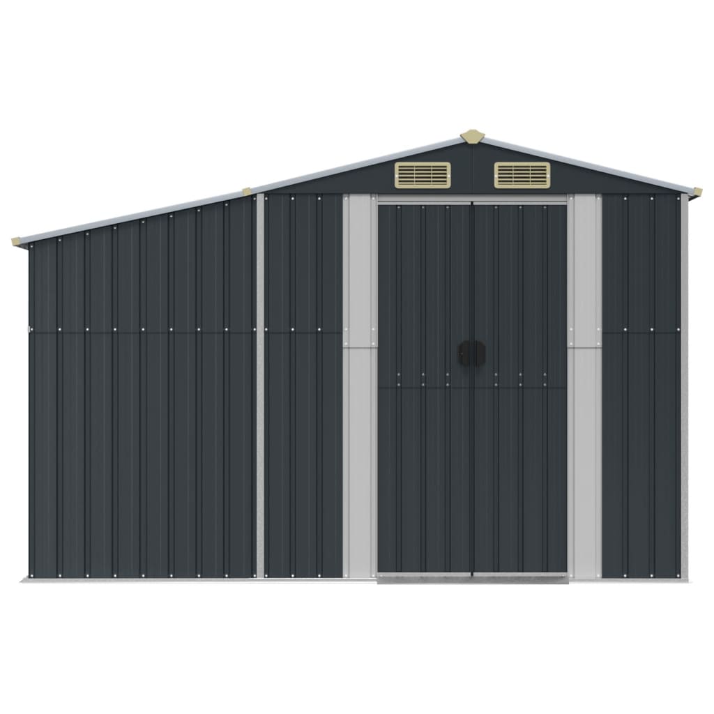 Anthracite garden shed 277x192.5x179 cm Galvanized steel