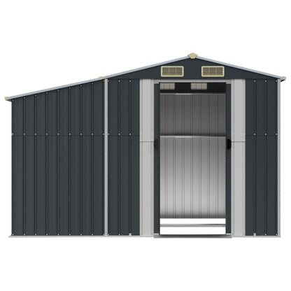 Anthracite garden shed 277x192.5x179 cm Galvanized steel