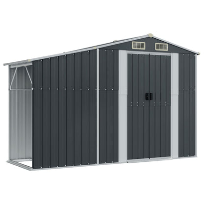 Anthracite garden shed 277x192.5x179 cm Galvanized steel