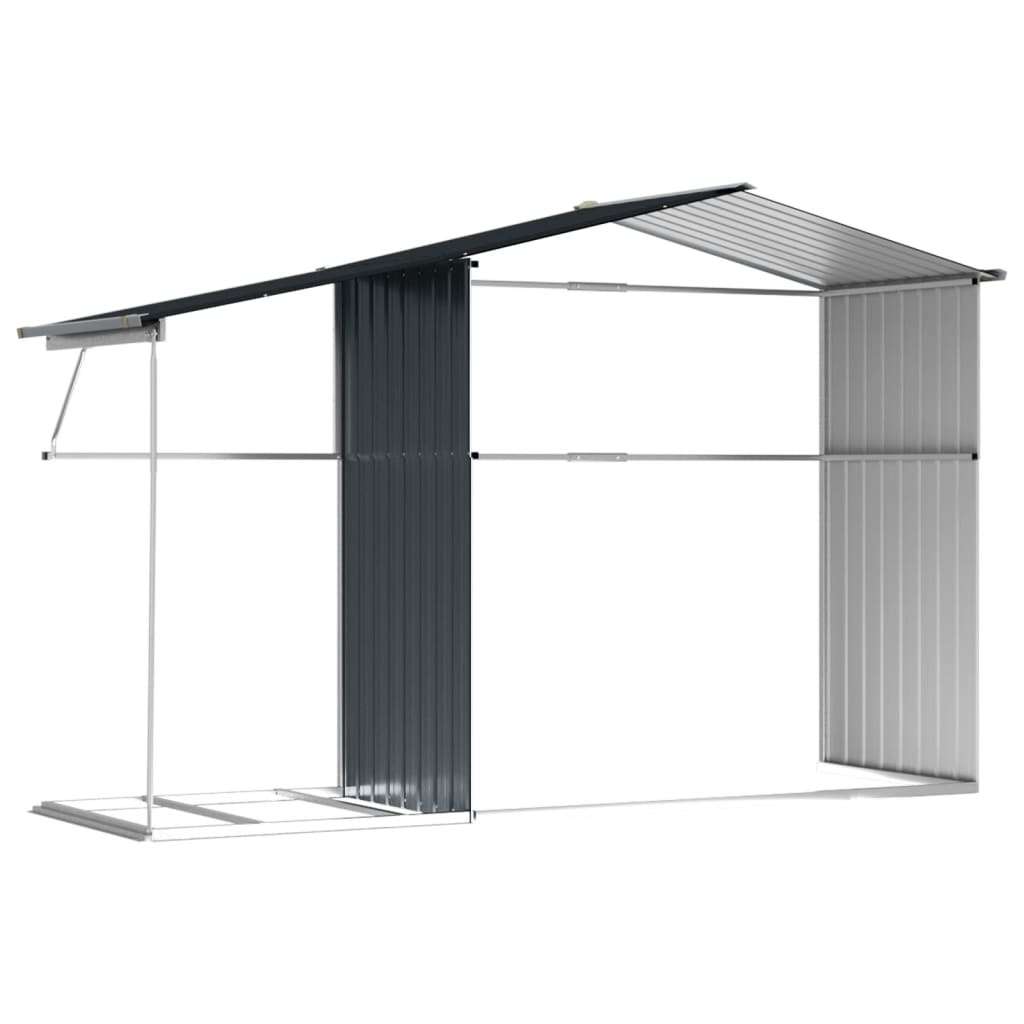 Anthracite garden shed 277x192.5x179 cm Galvanized steel