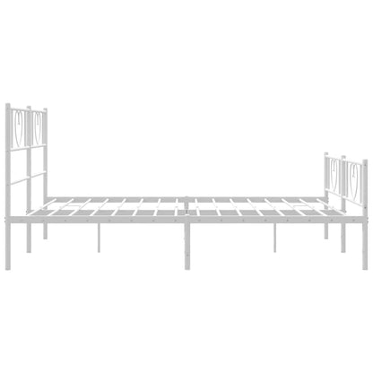 Estrutura de cama de metal com cama de cama/cama branca 150x200cm