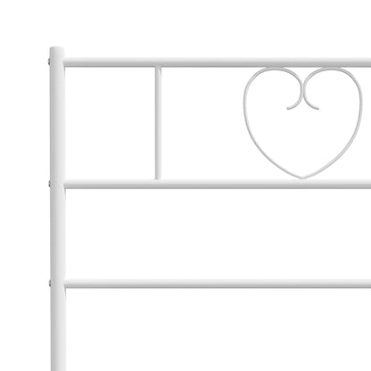 Metal bed frame with bed head/white bed 150x200cm