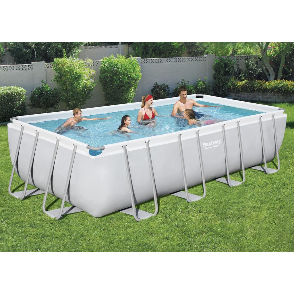 Juego de piscina de acero rectangular de Bestway 549x274x122 cm