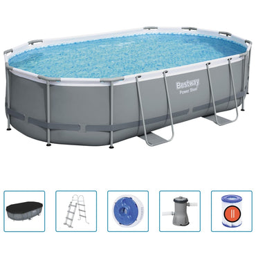 Bestway Power Steel Oval swimming pool set 488x305x107 cm