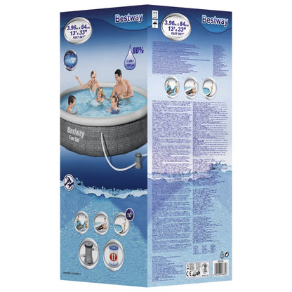 Bestway Fast Set Inflable Pool Juego con bomba 396x84 cm