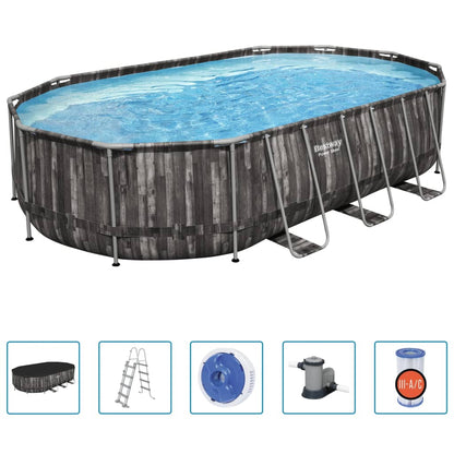 Bestway Power Steel Oval swimming pool set 488x305x107 cm