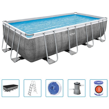 Bestway Power Steel Pool Rectangular 488x244x122 cm