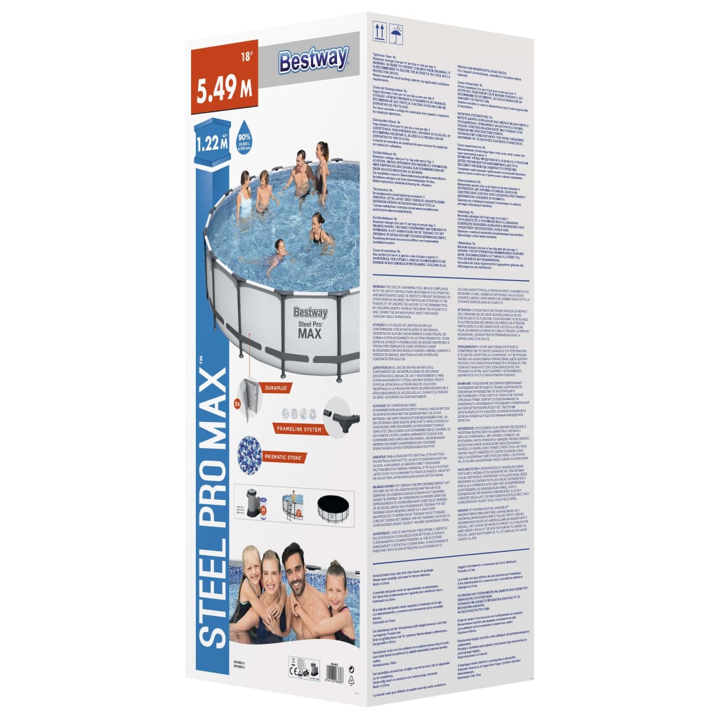 Bestway Ensemble de piscine Steel Pro MAX 549x122 cm