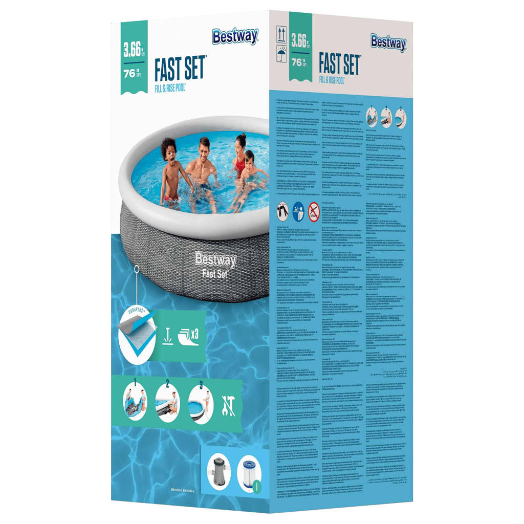 Bestway round pool set 366x76 cm