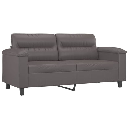 Set von 3 PCs -Sofas mit grauen Kissen