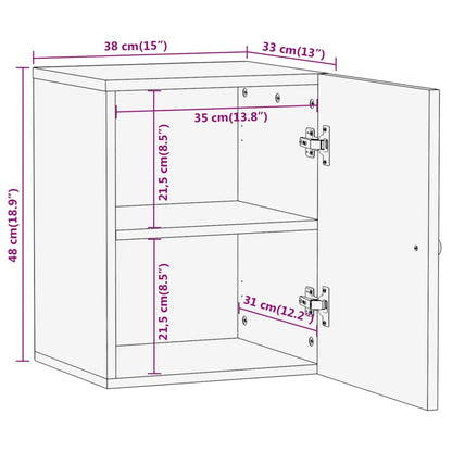 38x333x48 cm mobile a parete in legno massiccio