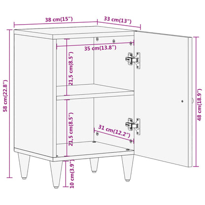 Bathroom cabinet 38x33x58 cm Solid mango wood