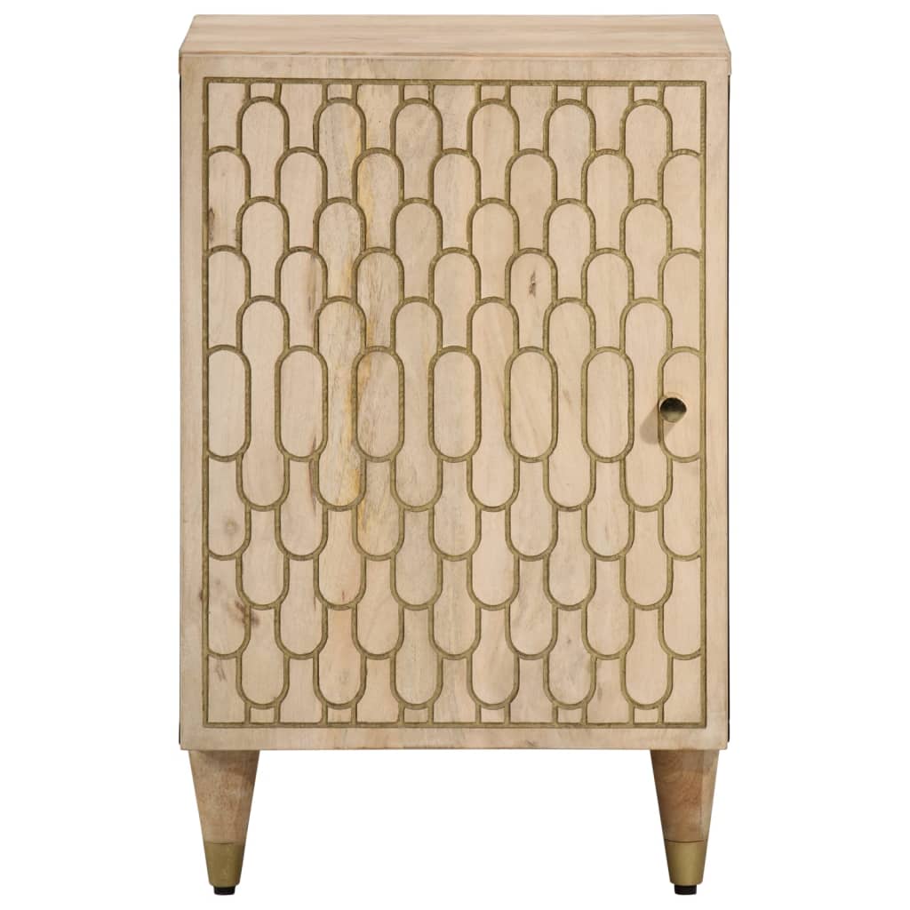 Gabinete de baño 38x33x58 cm de madera de mango sólida