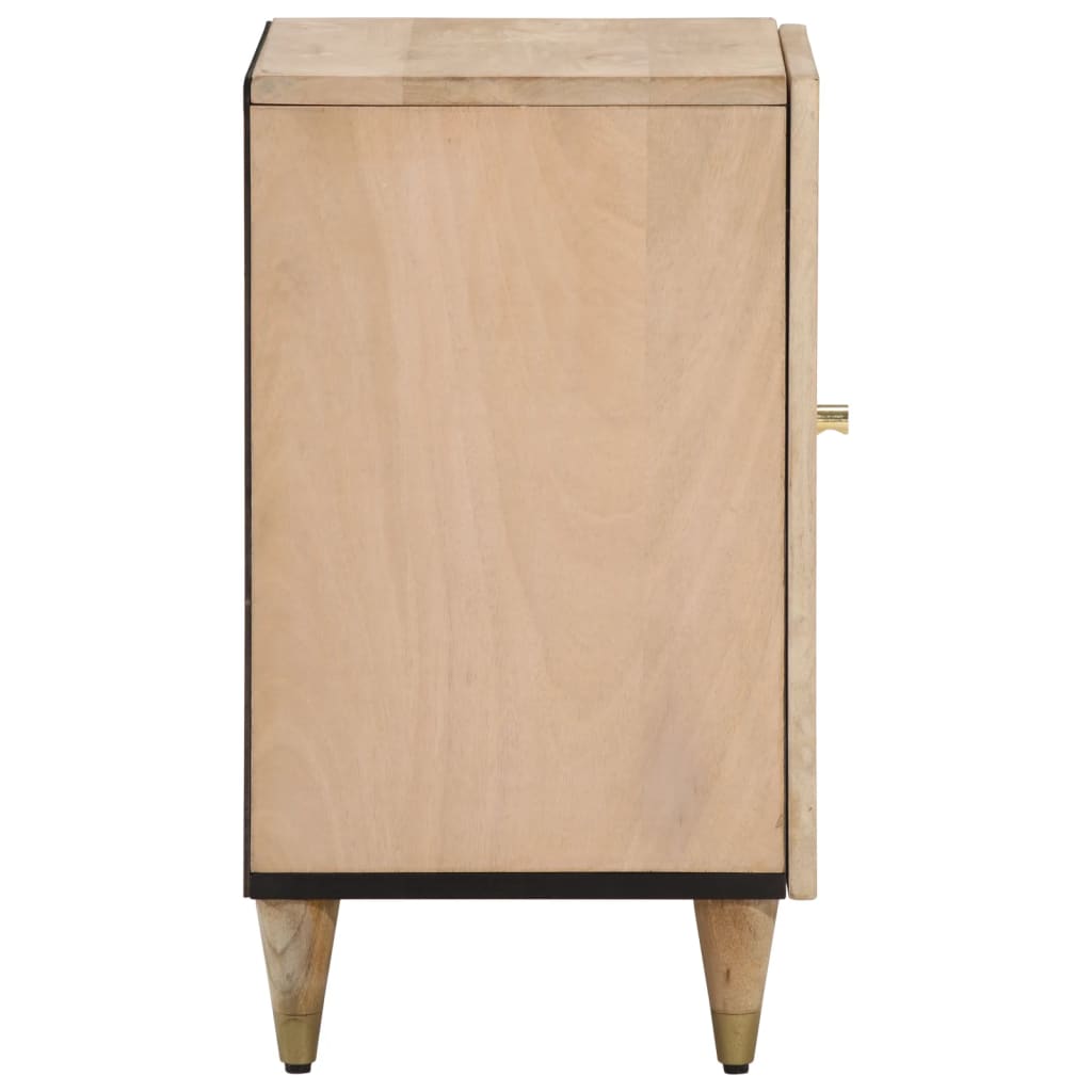 Gabinete de baño 38x33x58 cm de madera de mango sólida