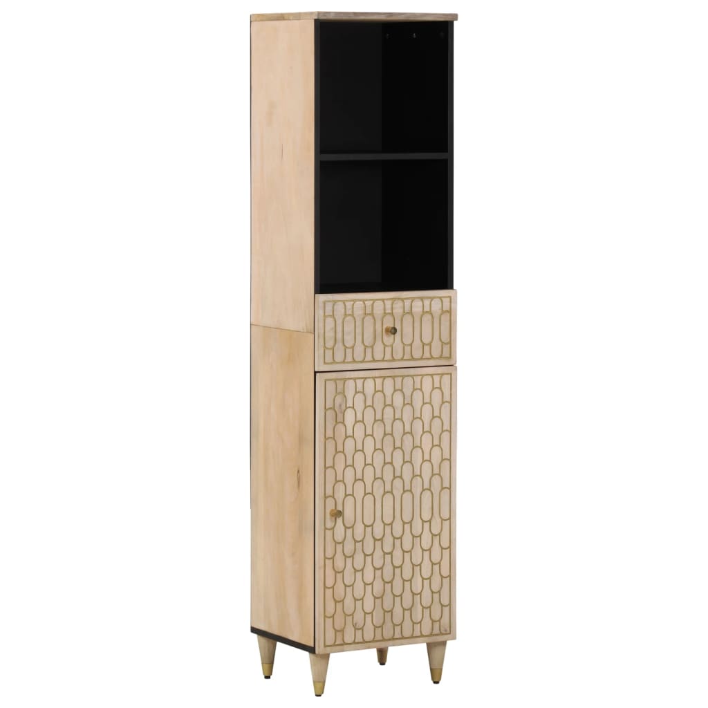 Badezimmerschrank 38x33x160 cm Festes Mangoholz