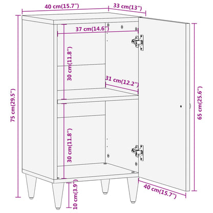 40x33x75 cm maser Mango Holz Seitenschrank