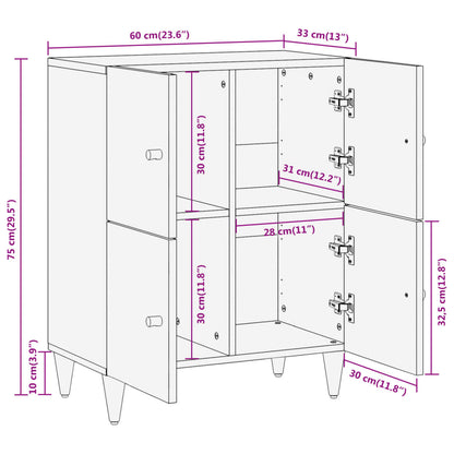 Staterkabine 60x33x75 cm Festes Mangoholz