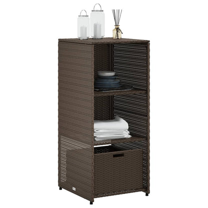 Brown Garden Lagerschrank 50 x 55x115 cm geflochtenes Harz