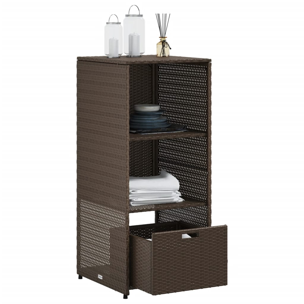 Brown Garden Lagerschrank 50 x 55x115 cm geflochtenes Harz