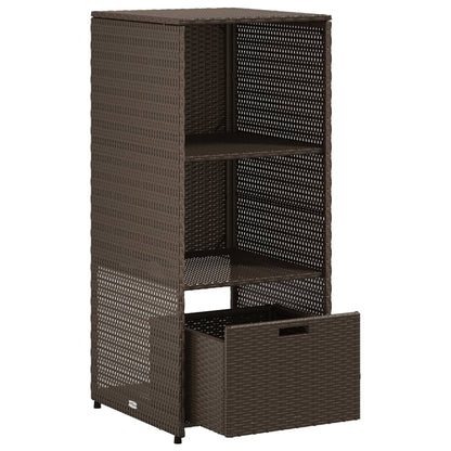 Brown Garden Lagerschrank 50 x 55x115 cm geflochtenes Harz