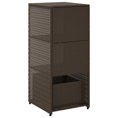 Brown Garden Lagerschrank 50 x 55x115 cm geflochtenes Harz