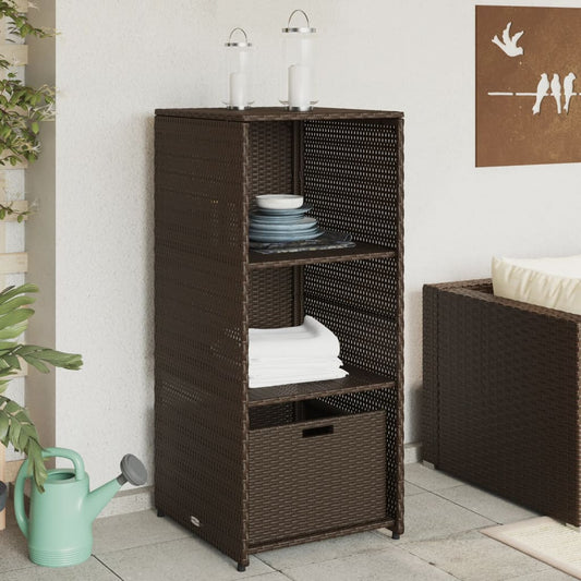 Brown Garden Lagerschrank 50 x 55x115 cm geflochtenes Harz