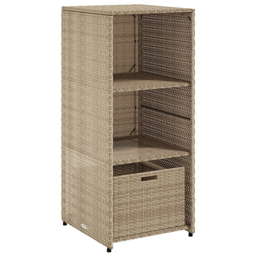 Cabinetto da giardino beige da giardino 50x55x115cm intrecciata