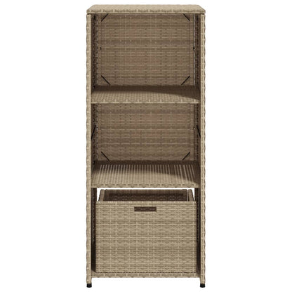 Cabinetto da giardino beige da giardino 50x55x115cm intrecciata