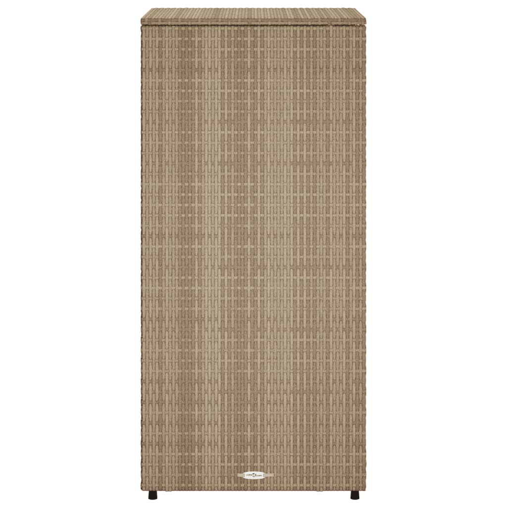 Cabinetto da giardino beige da giardino 50x55x115cm intrecciata