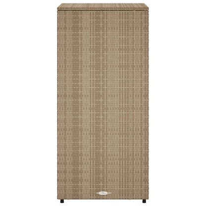 Cabinetto da giardino beige da giardino 50x55x115cm intrecciata