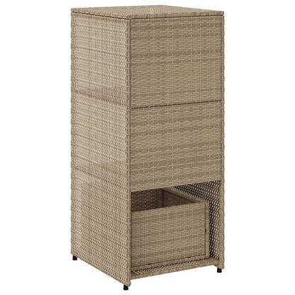 Cabinetto da giardino beige da giardino 50x55x115cm intrecciata