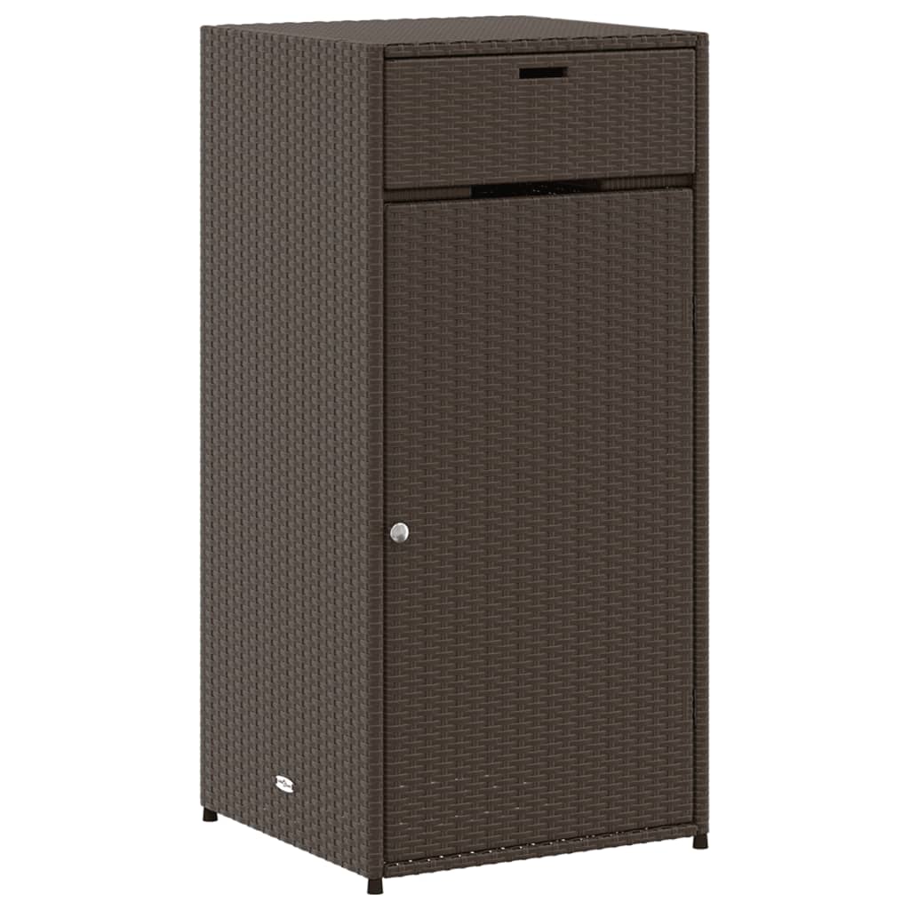 Brown Garden Lagerschrank 55x55x111 cm geflochtenes Harz