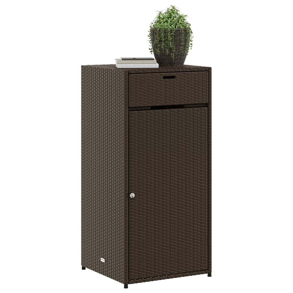 Brown Garden Lagerschrank 55x55x111 cm geflochtenes Harz