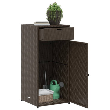 Brown Garden Lagerschrank 55x55x111 cm geflochtenes Harz