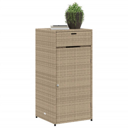 Cabinetto da giardino beige da giardino 55x55x111cm Resina intrecciata