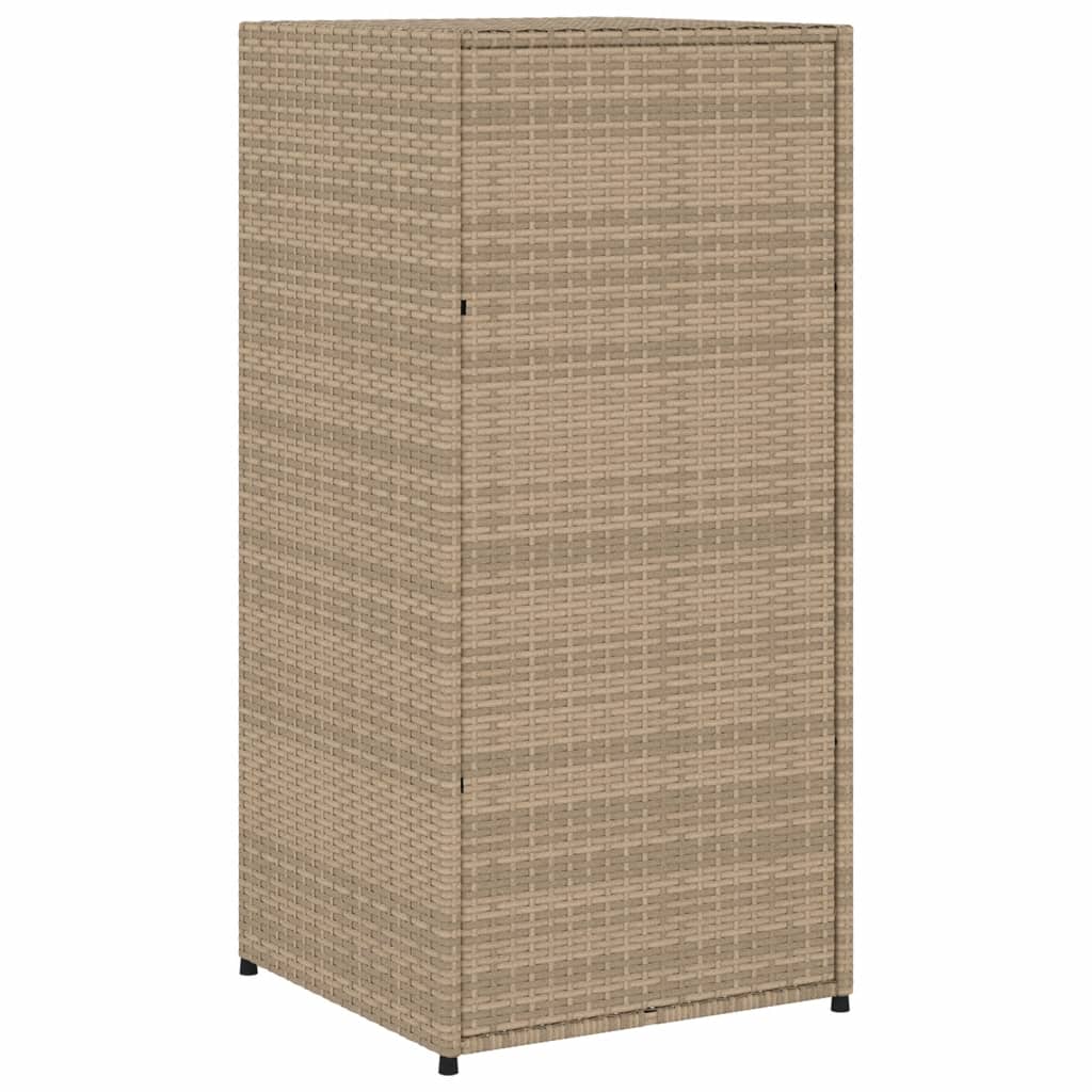 Cabinetto da giardino beige da giardino 55x55x111cm Resina intrecciata