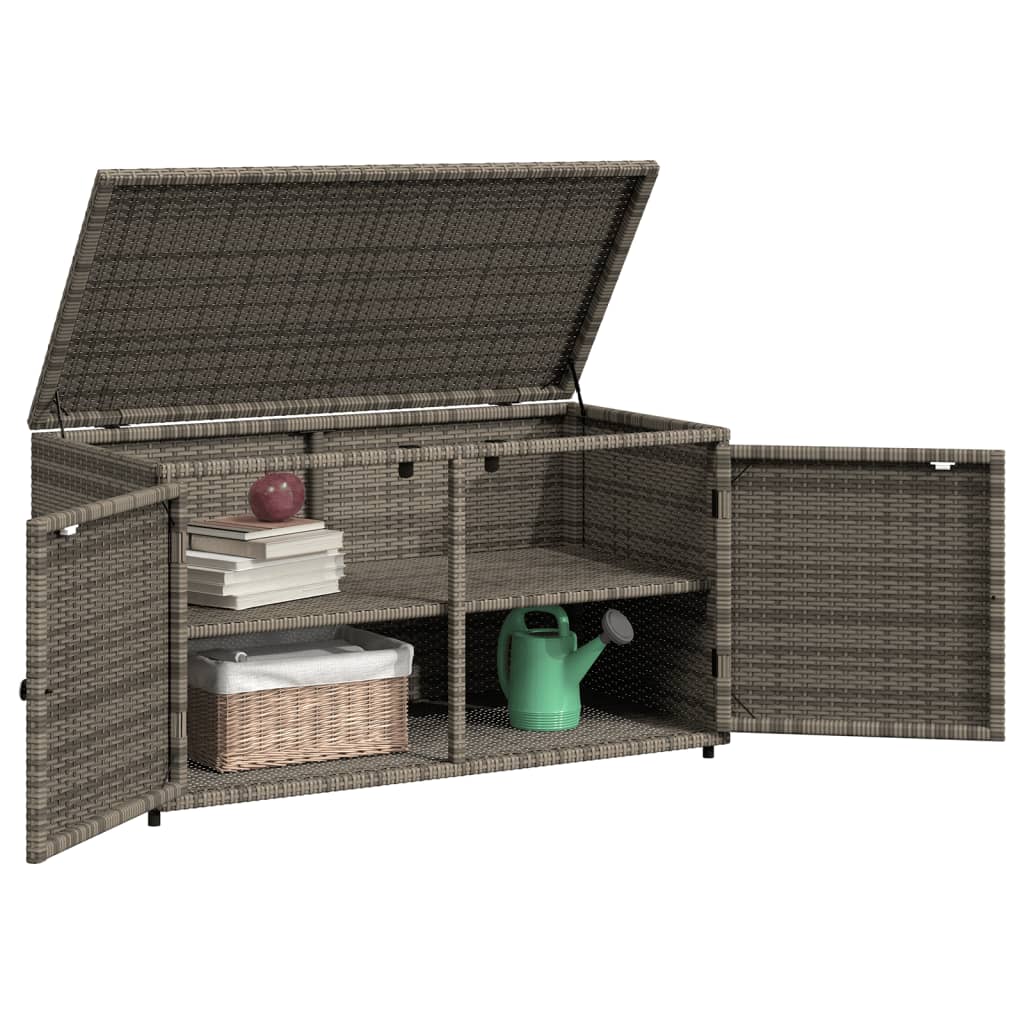 Grey Gartenspeicherschrank 110x55x60,5 cm geflochtenes Harz