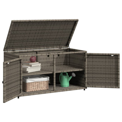 Grey Gartenspeicherschrank 110x55x60,5 cm geflochtenes Harz